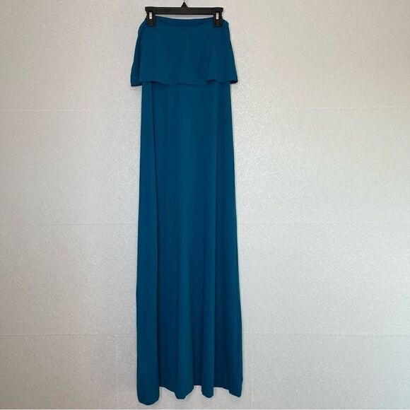 Susana Monaco Strapless Maxi Dress in Sea S - Picture 3 of 6